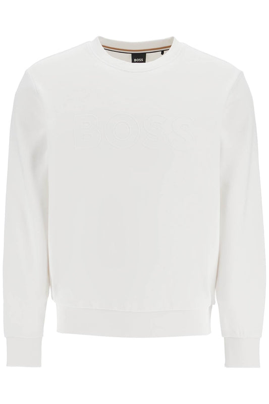 Crewneck Sweatshirt With Logo  - White