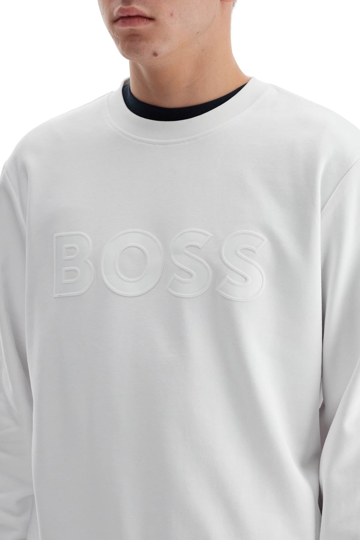 Crewneck Sweatshirt With Logo  - White