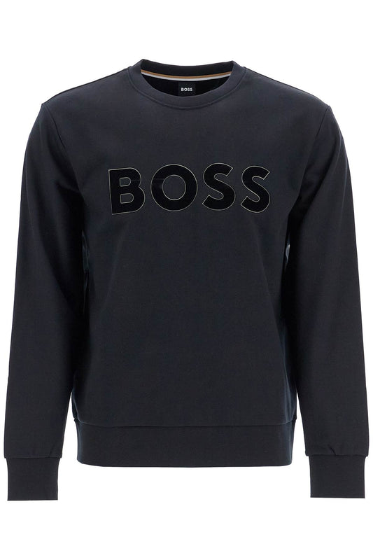 Crewneck Sweatshirt With Logo  - Blue