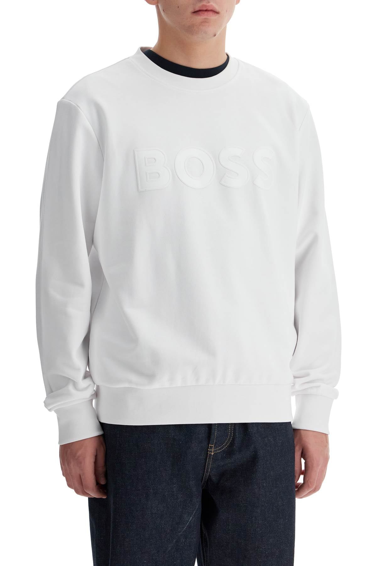 Crewneck Sweatshirt With Logo  - White