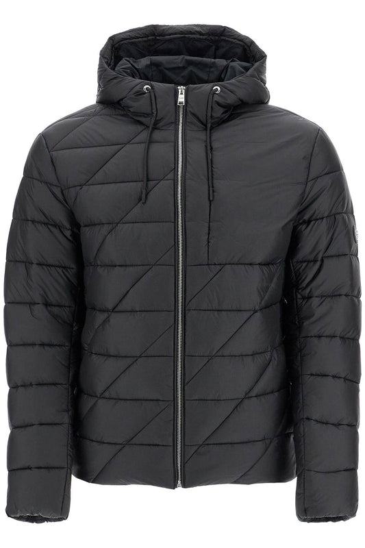 Lightweight Down Jacket With Hood  - Black