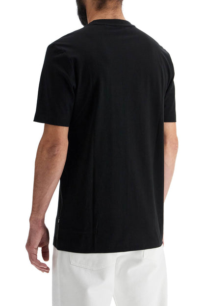 Flocked Logo T-shirt With  - Black