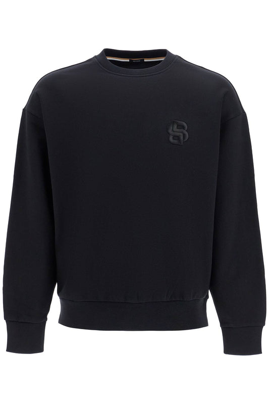 Mercerized Cotton Sweatshirt  - Black