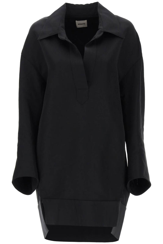 'kal' Oversized Shirt Dress  - Nero