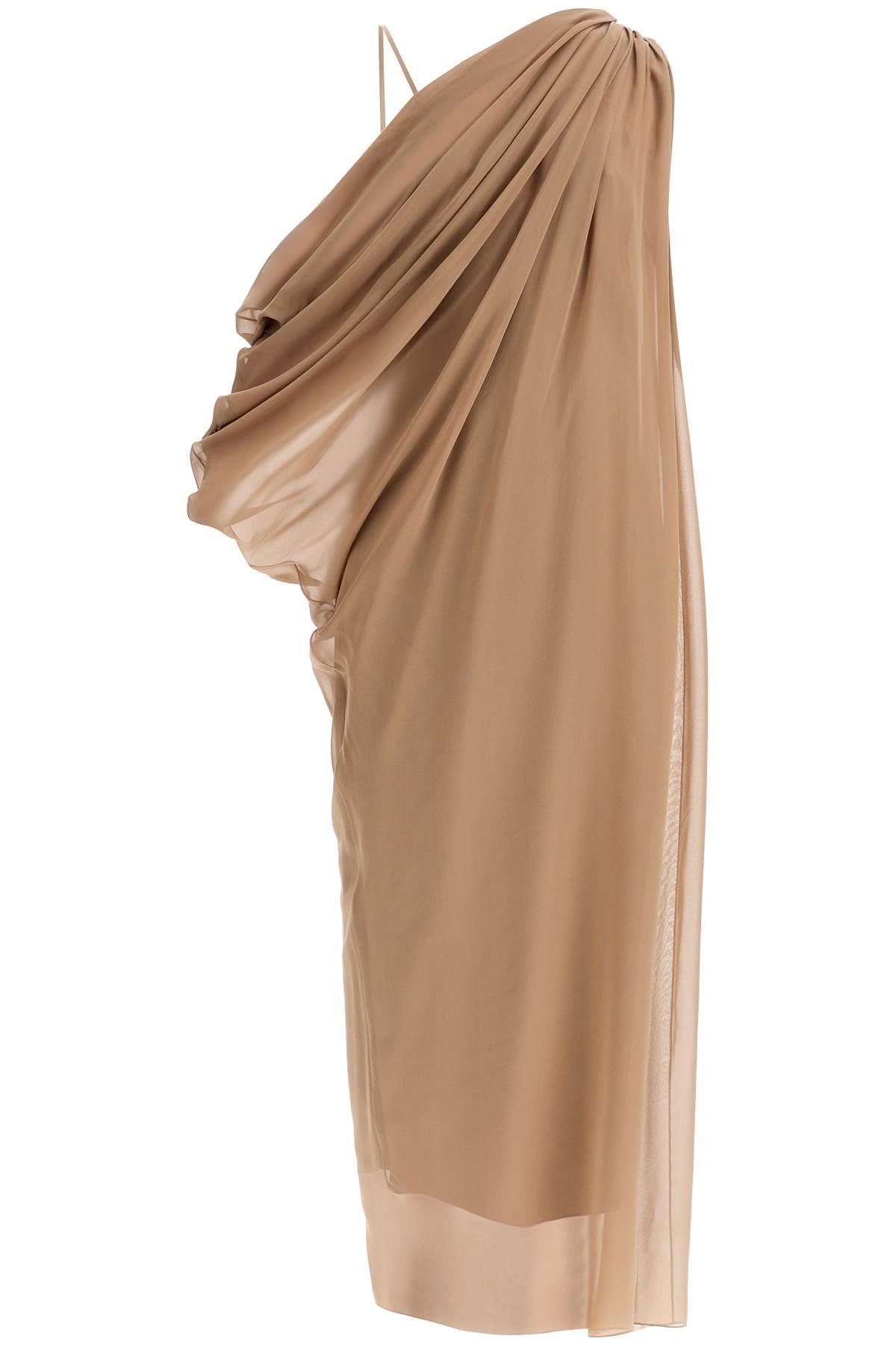 "taj Chiffon Silk Dress"  - Beige