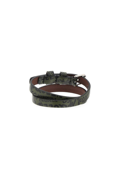 Skull Double Wrap Bracelet  - Khaki