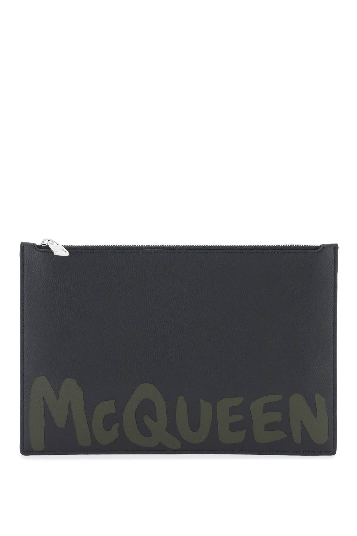 Graffiti Flat Pouch  - Black