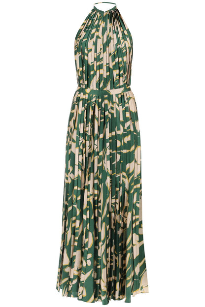 Giorgia Fringed Maxi Dress  - Green