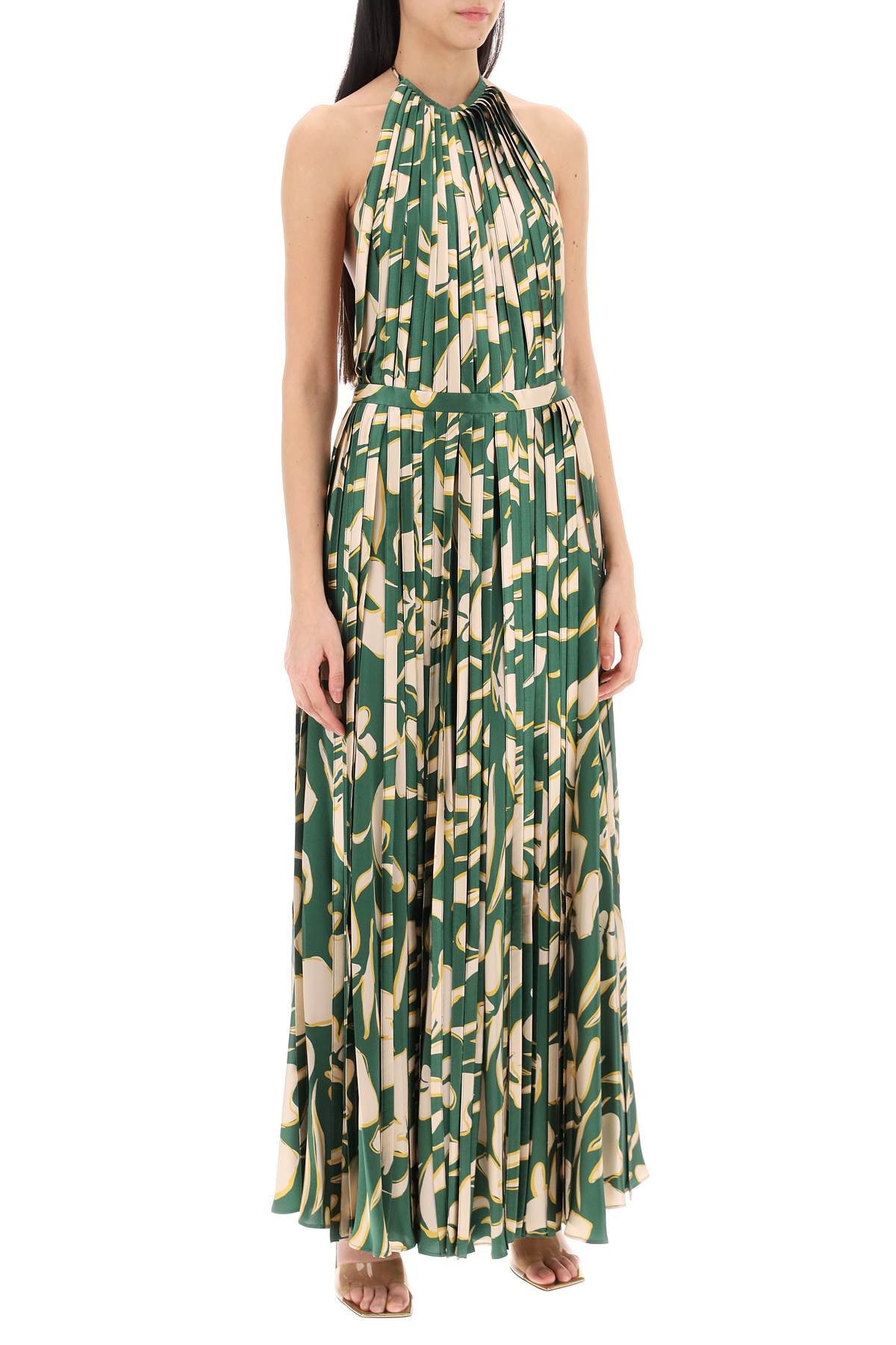 Giorgia Fringed Maxi Dress  - Green