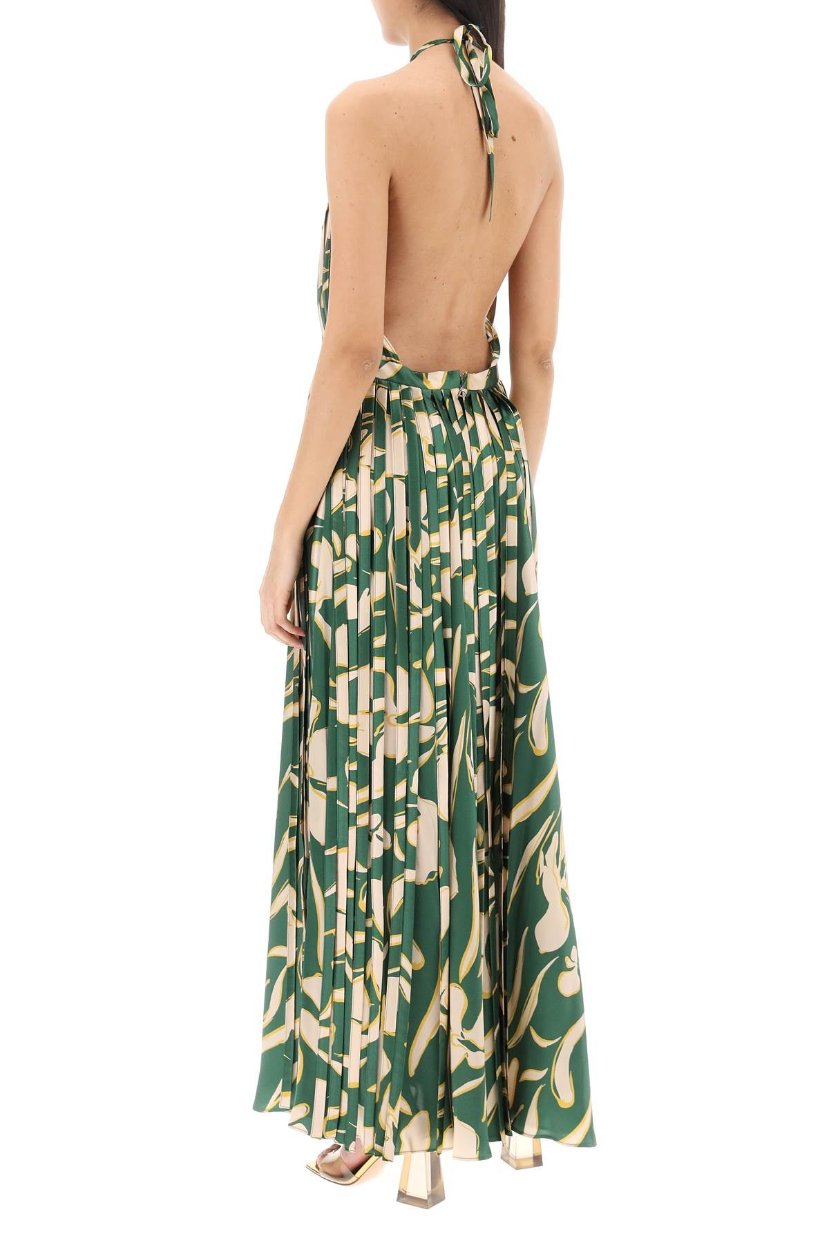 Giorgia Fringed Maxi Dress  - Green