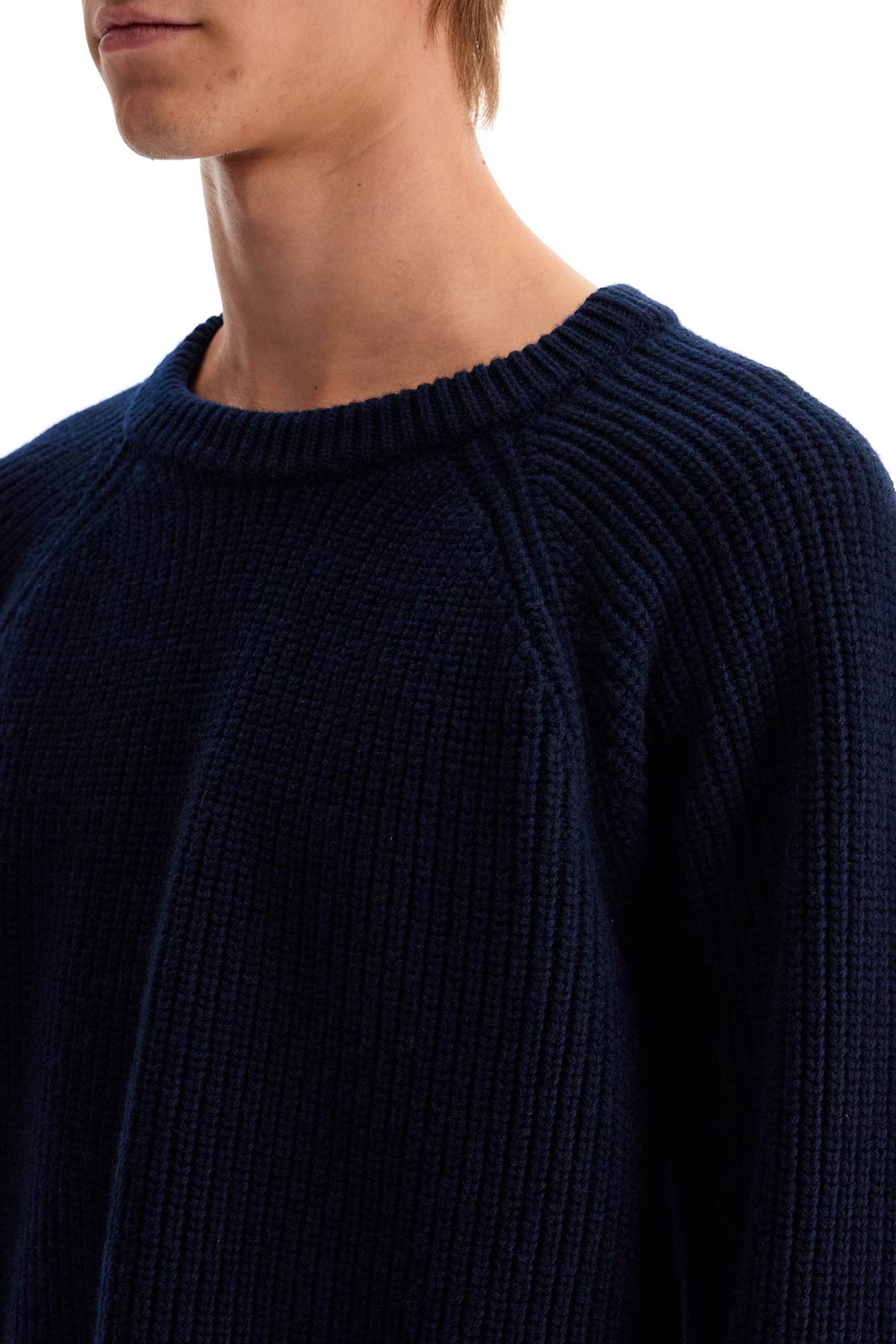 Wool Crewneck Pullover  - Blue