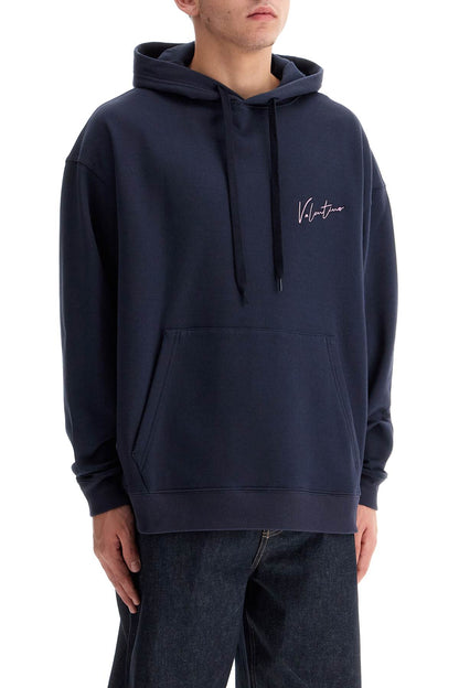 Hooded Sweatshirt With  - Blue