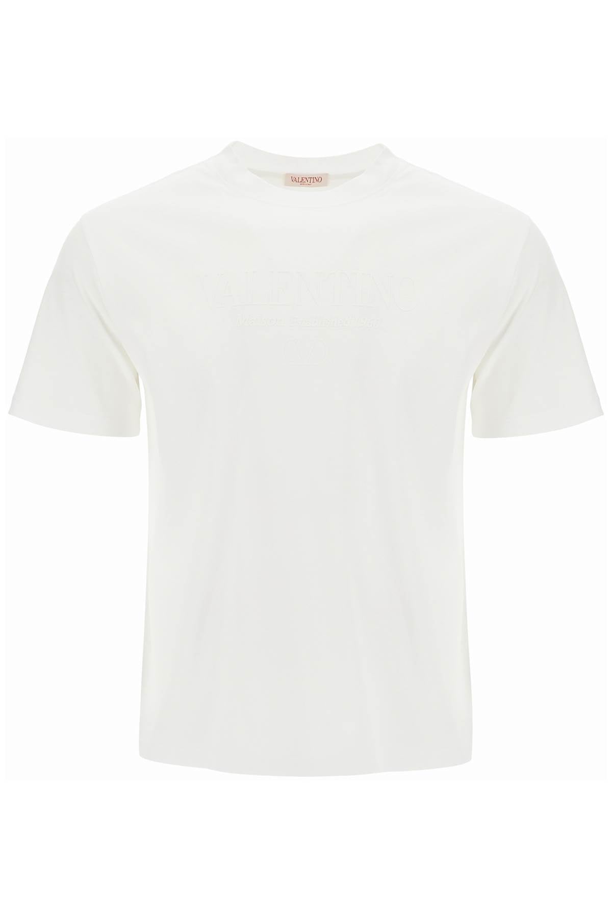 T-shirt With Logo Print  - White