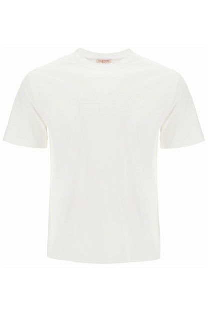 T-shirt With Logo Print  - White