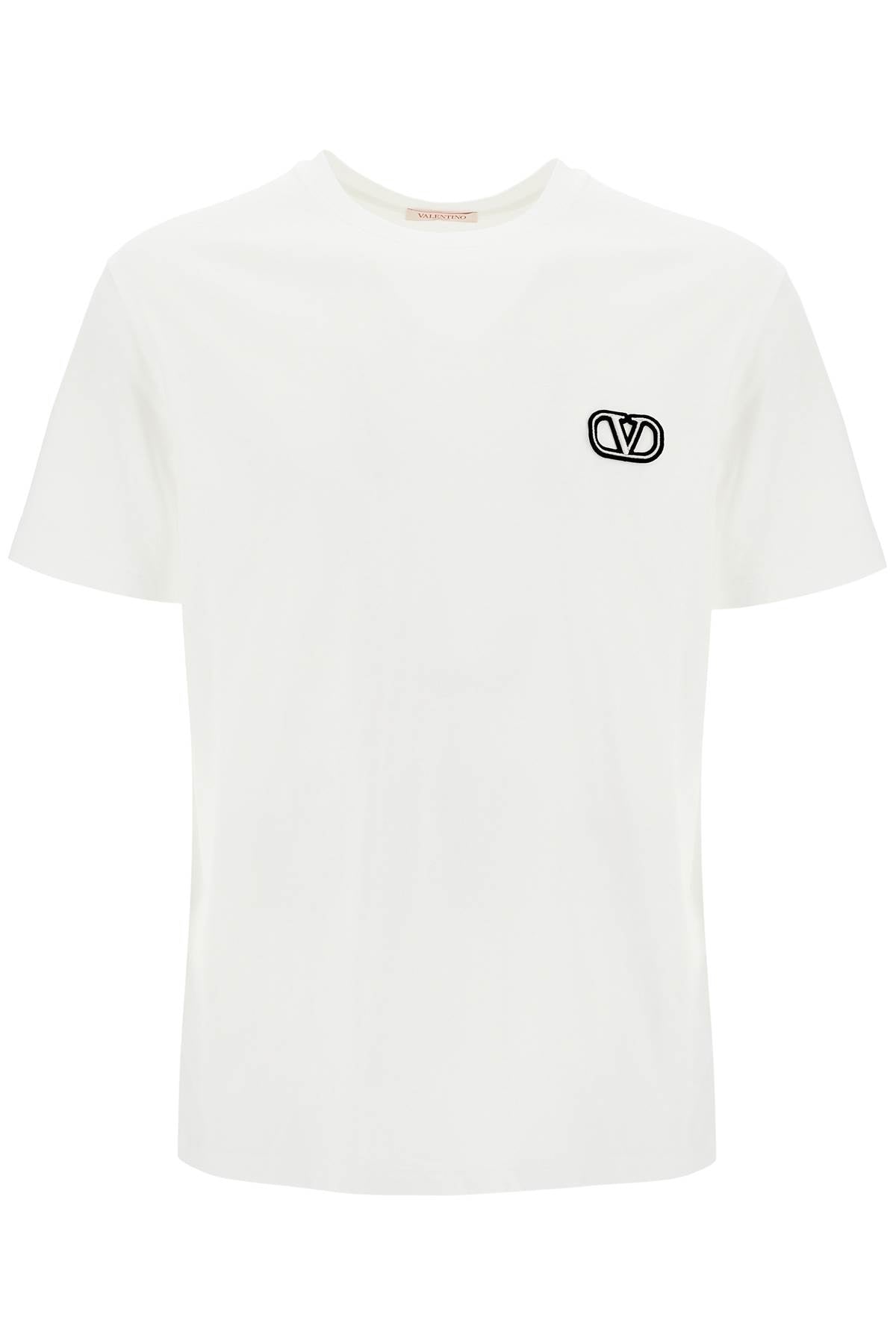 T-shirt With Vlogo Signature Patch  - White