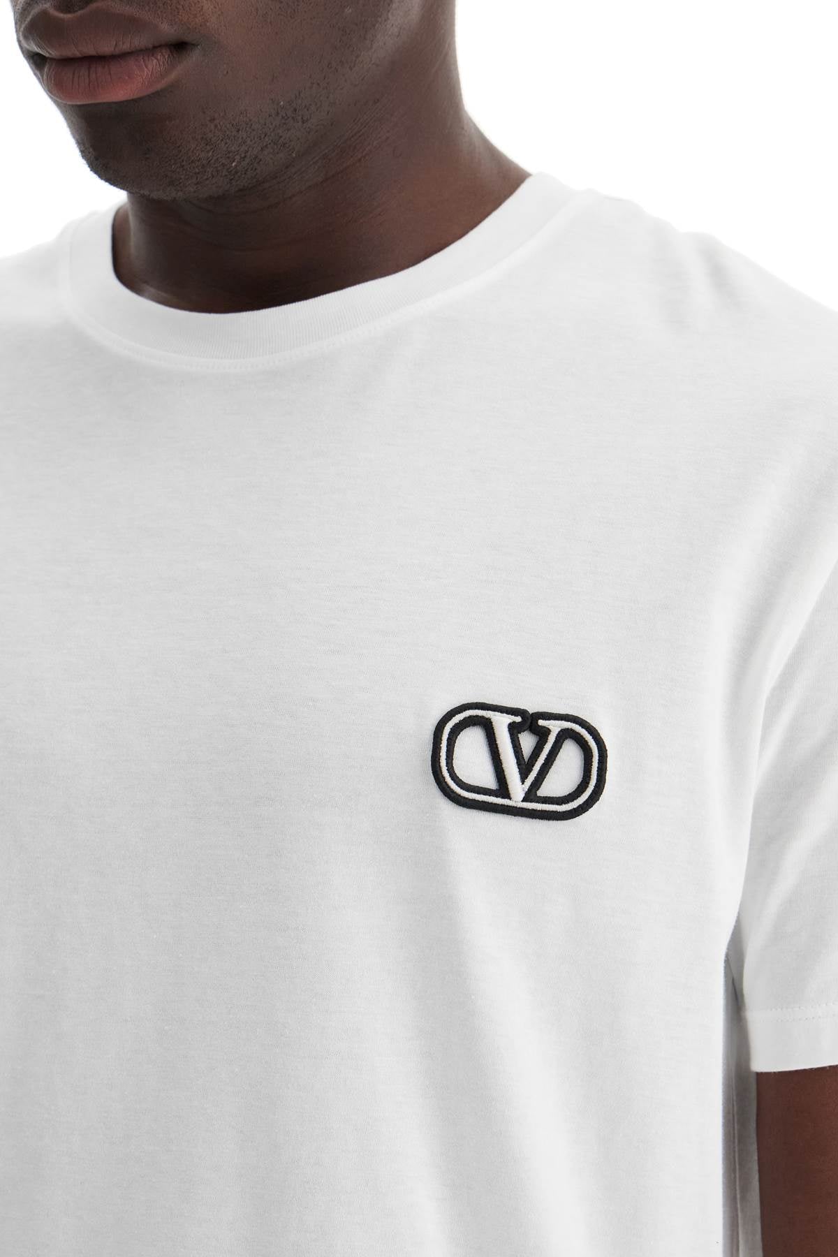 T-shirt With Vlogo Signature Patch  - White