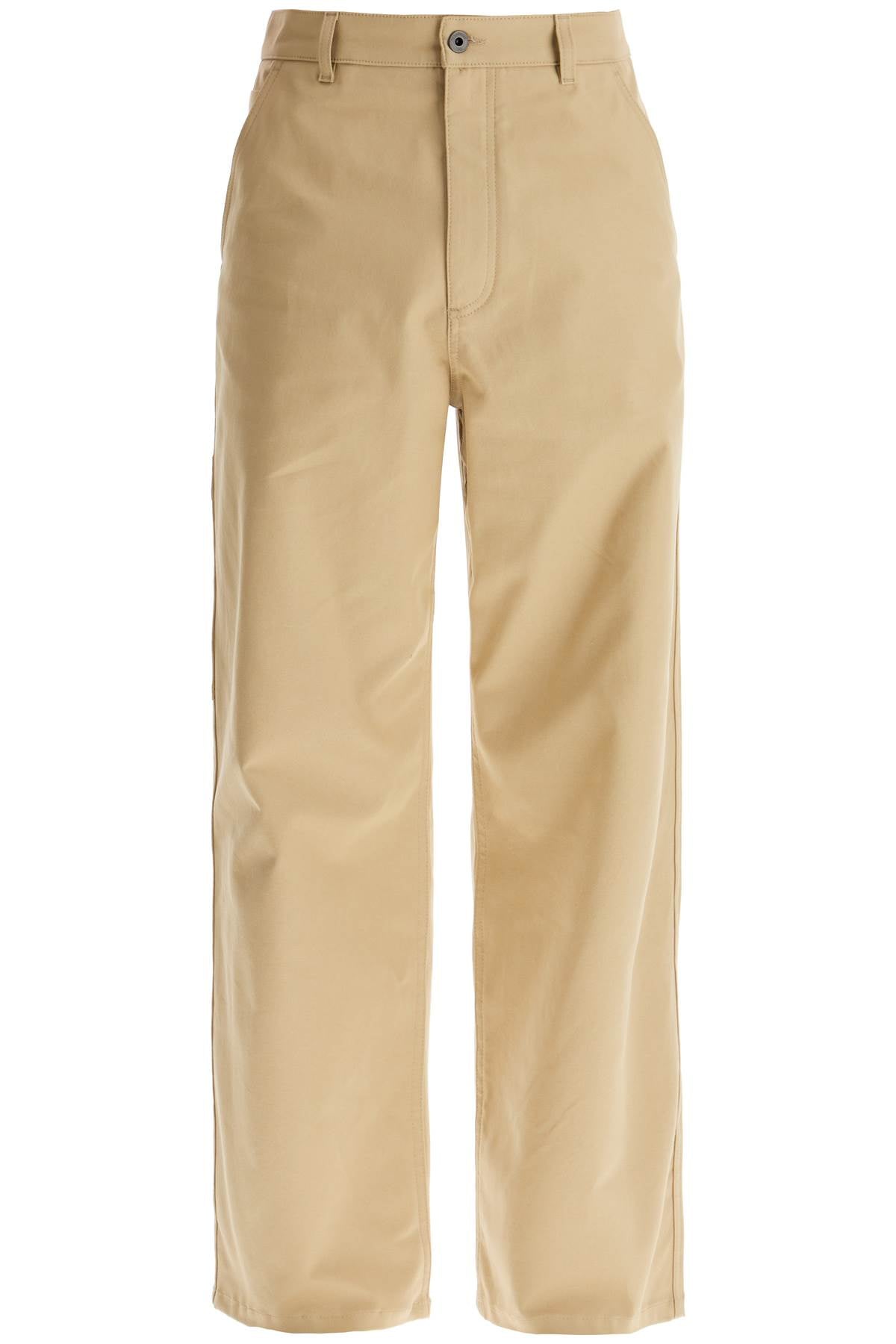 Stretch Canvas Cargo Pants For Men.  - Beige