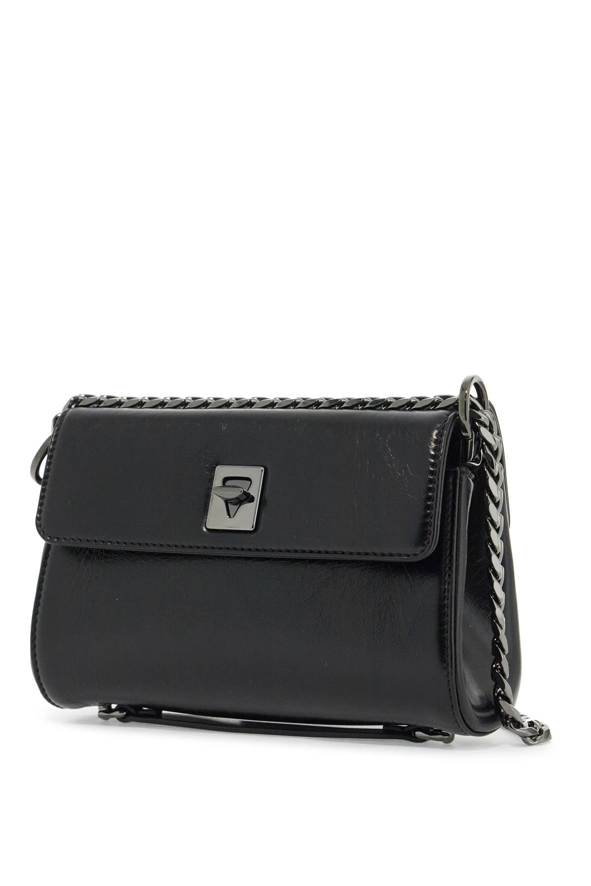 Small Vlogo Locker Shoulder Bag  - Black