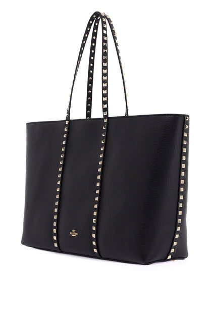 Rockstud Tote Bag  - Black