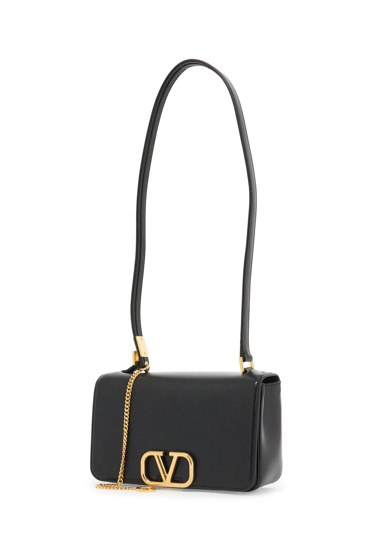 "vlogo Signature Shoulder Bag"  - Black