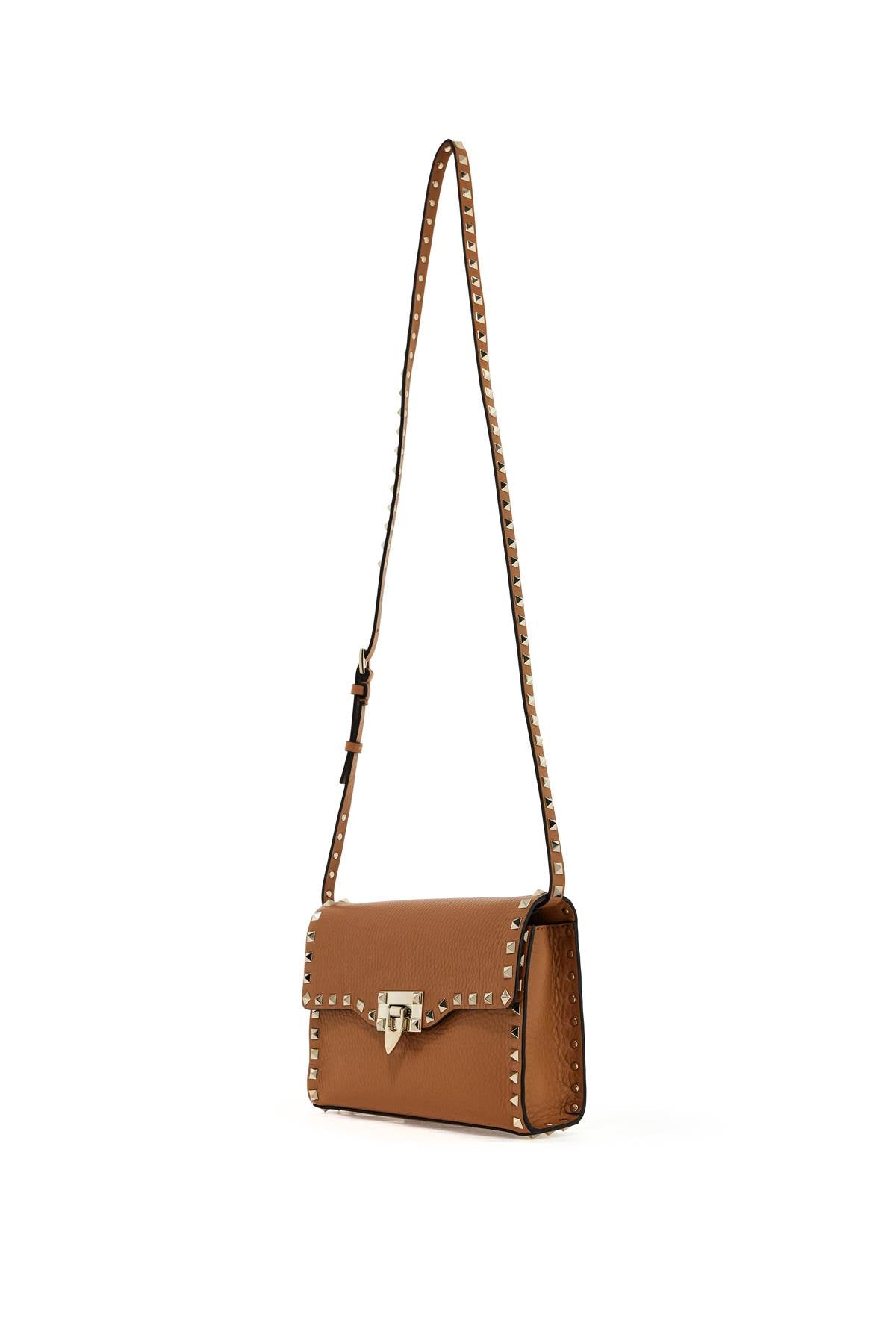 Rockstud Small Crossbody Bag  - Brown