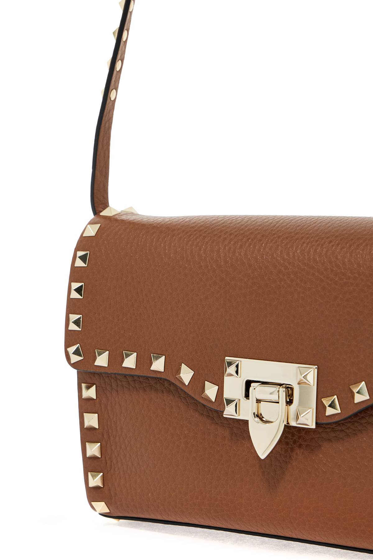 Rockstud Small Crossbody Bag  - Brown