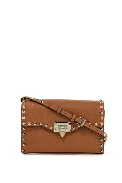 Rockstud Small Crossbody Bag  - Brown