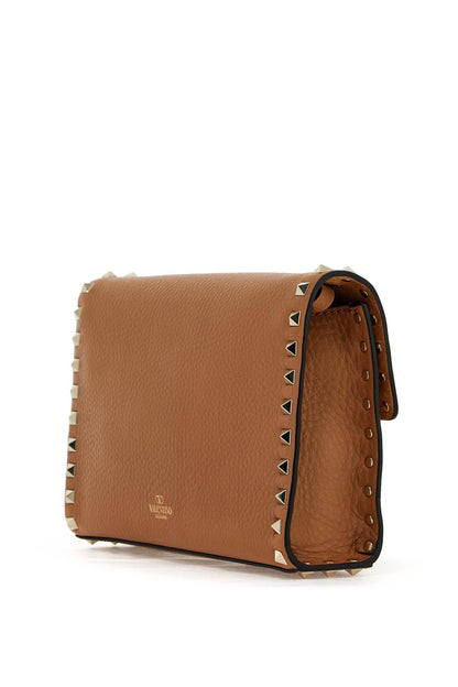 Rockstud Small Crossbody Bag  - Brown