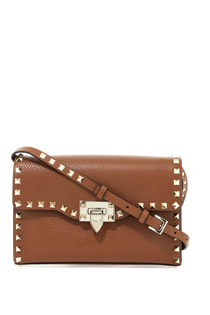 Rockstud Small Crossbody Bag  - Brown