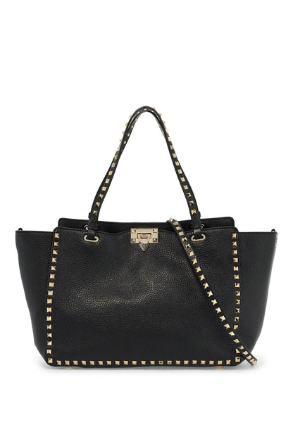 Medium Rockstud Handbag  - Black