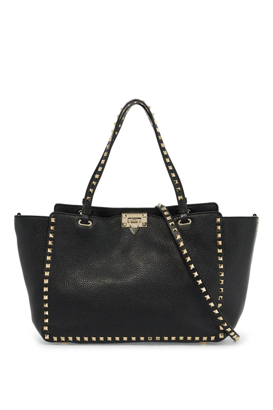 Medium Rockstud Handbag  - Black