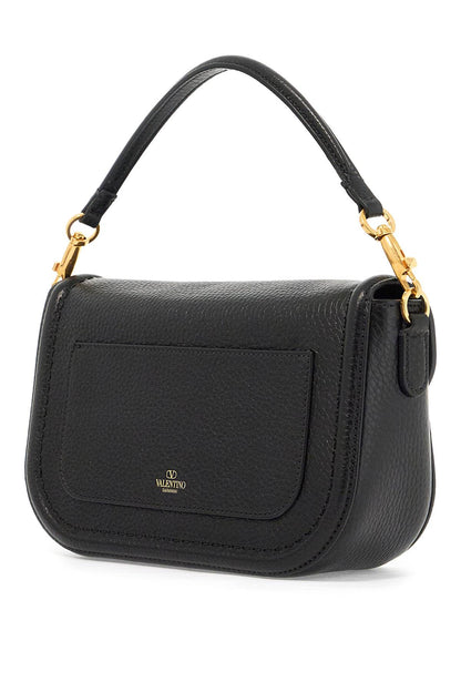 Alltime Hammered Leather Shoulder Bag  - Black