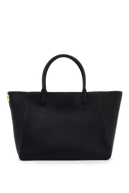 Leather Tote Bag  - Black