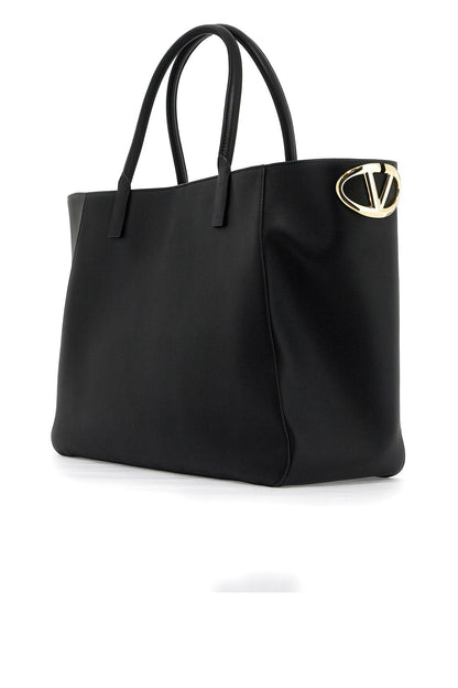 Leather Tote Bag  - Black