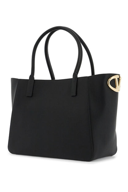 Nappa Calfskin Vlogo Side Tote Bag  - Black