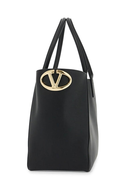 Nappa Calfskin Vlogo Side Tote Bag  - Black