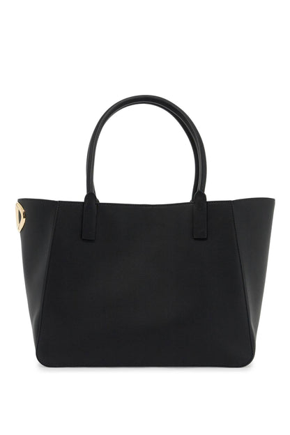 Nappa Calfskin Vlogo Side Tote Bag  - Black