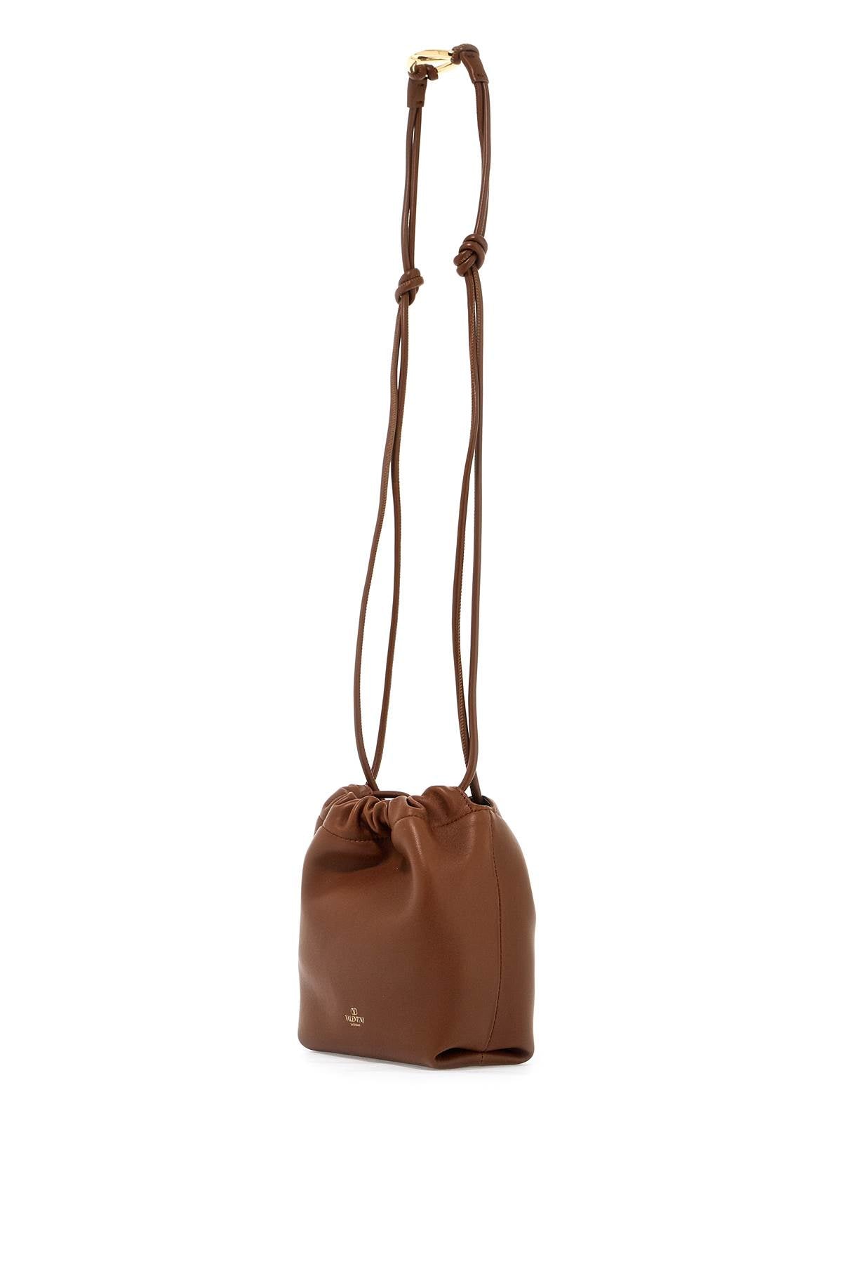 Mini Vlogo Bucket Bag Pouf  - Brown