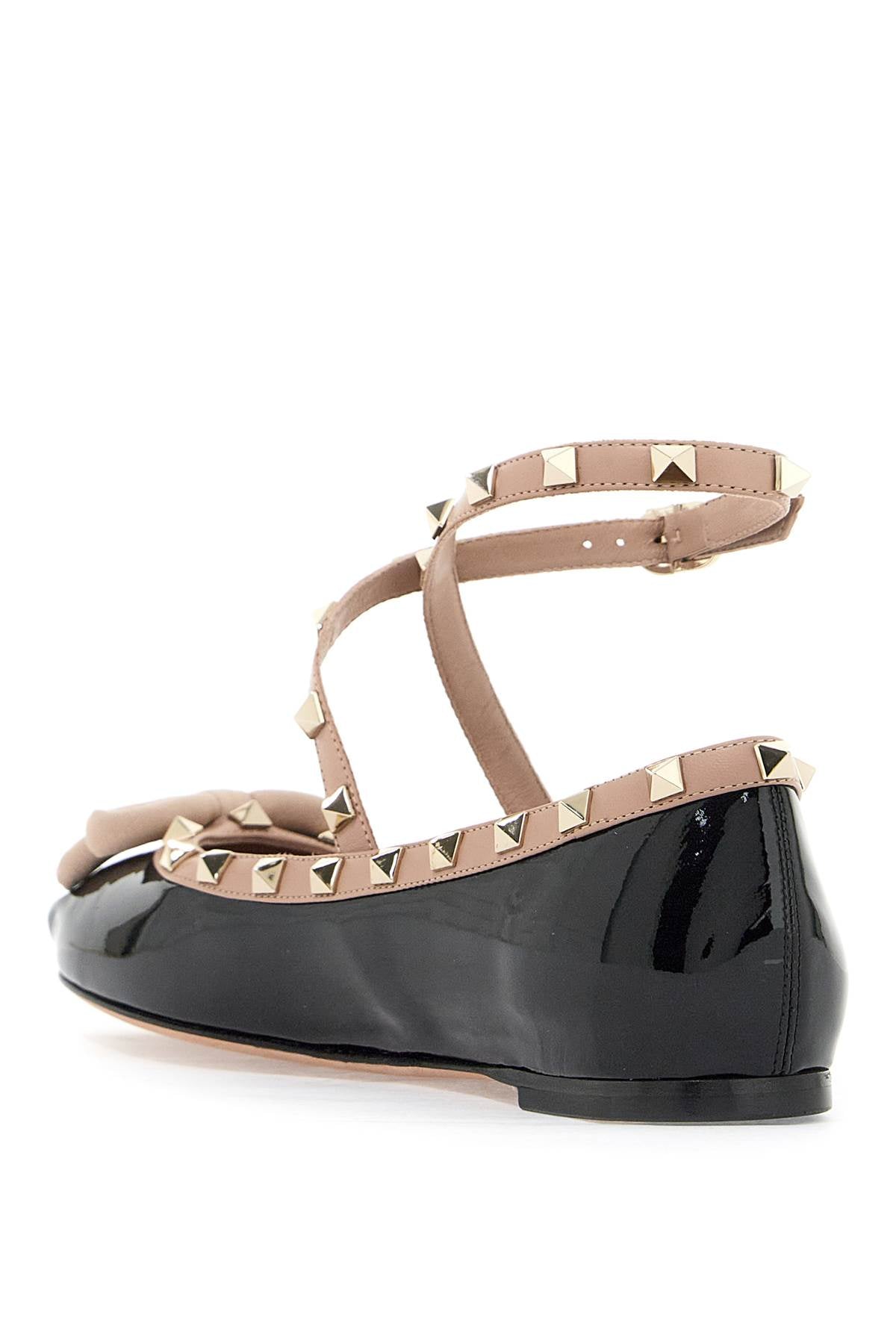 'rockstud Patent Leather Ball  - Black