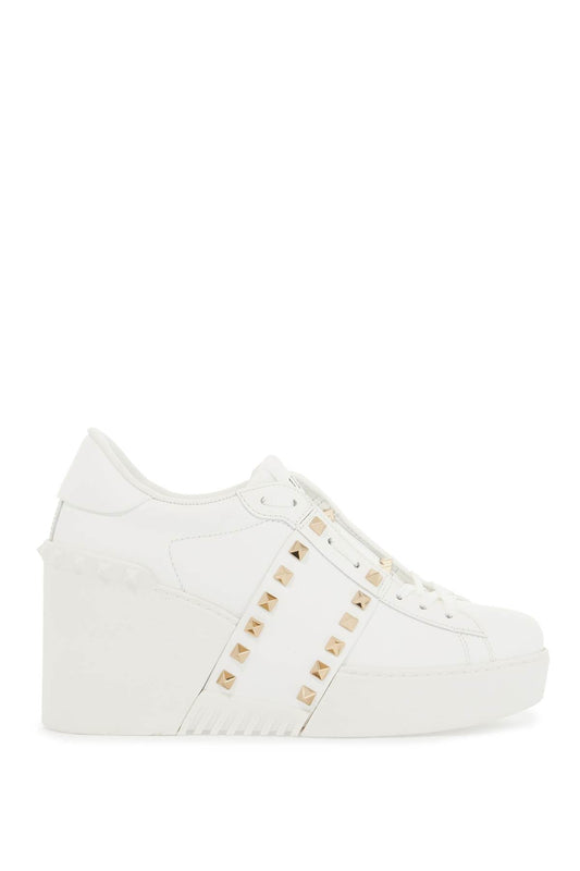 Open Disco Wedge Sneakers With  - White