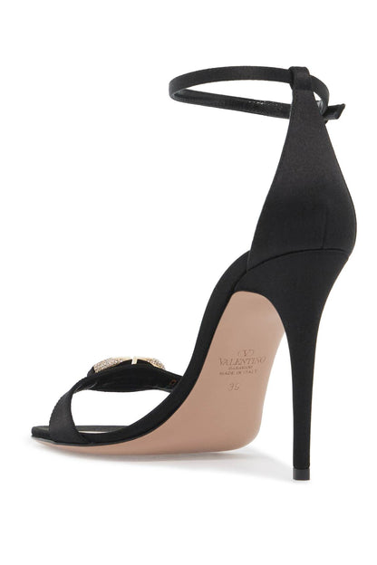 Vlogo Signature Satin Sandals  - Metallic