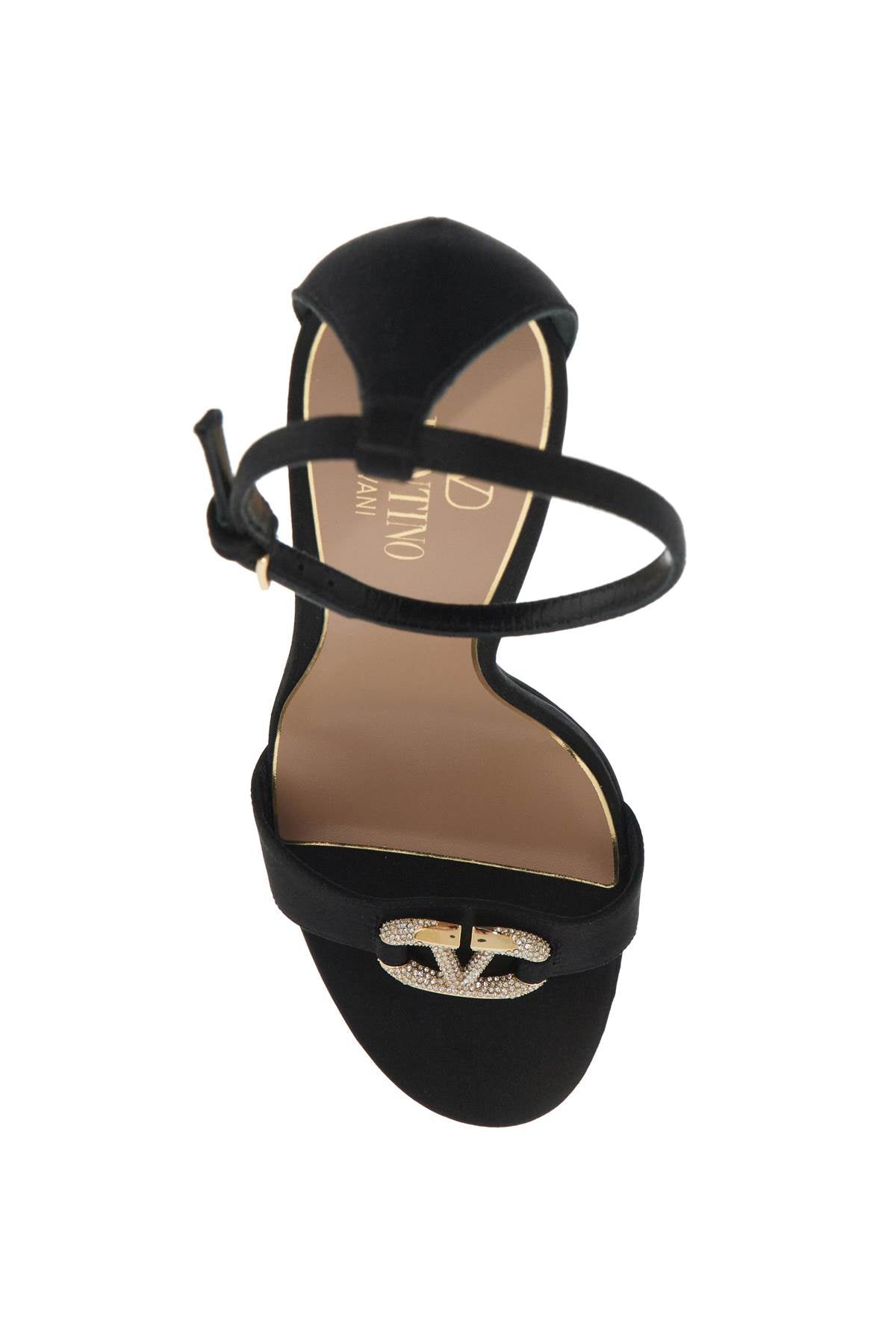 Vlogo Signature Satin Sandals  - Metallic