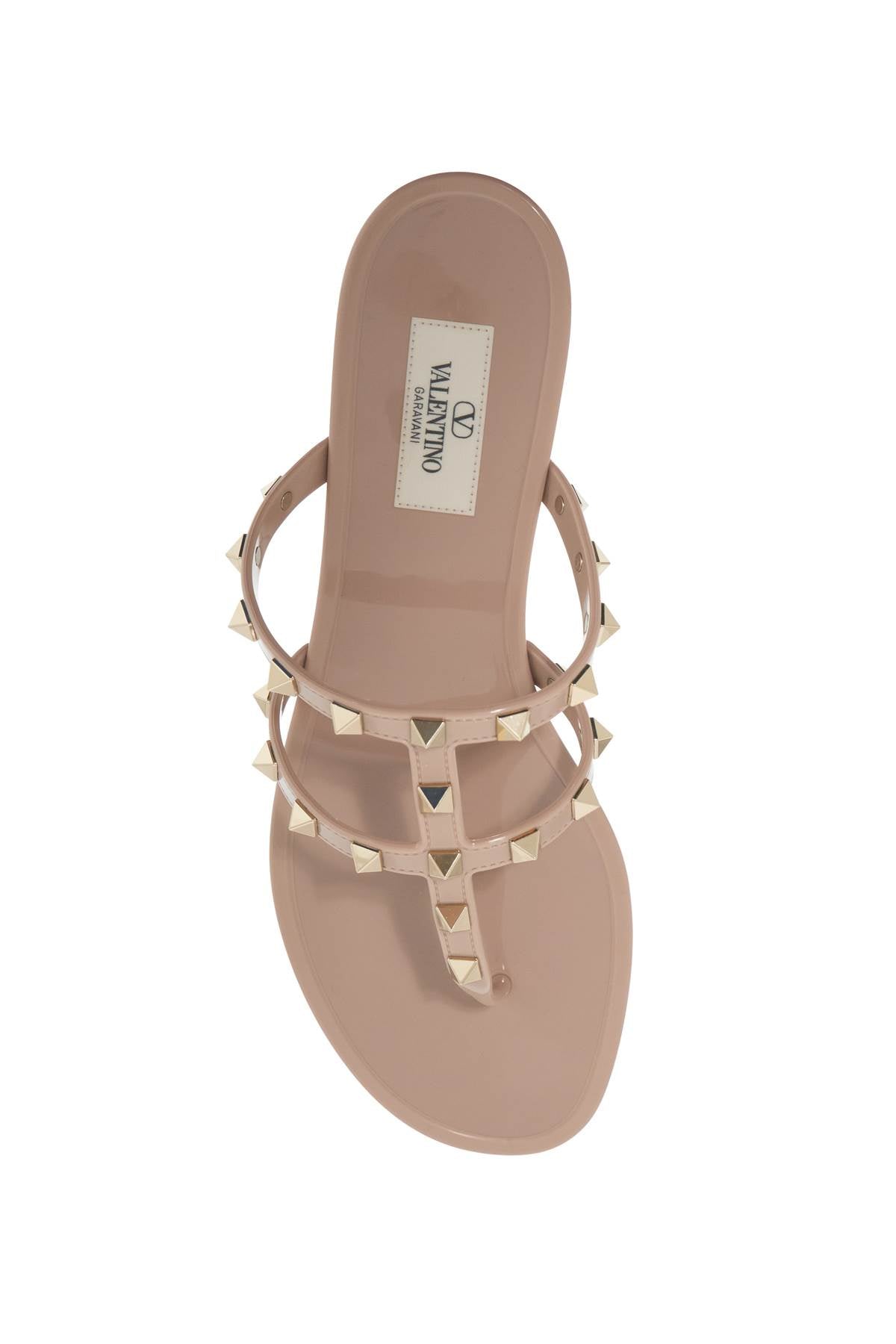 Rockstud Pvc Thong Sandals  - Neutro