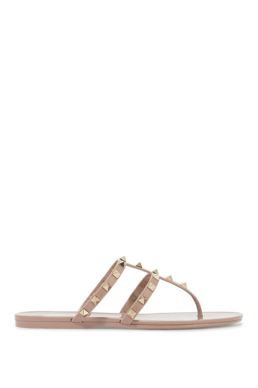 Rockstud Pvc Thong Sandals  - Neutro