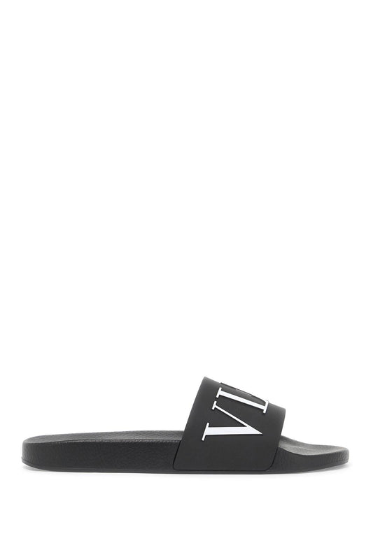 Vltn Rubber Slides  - Black