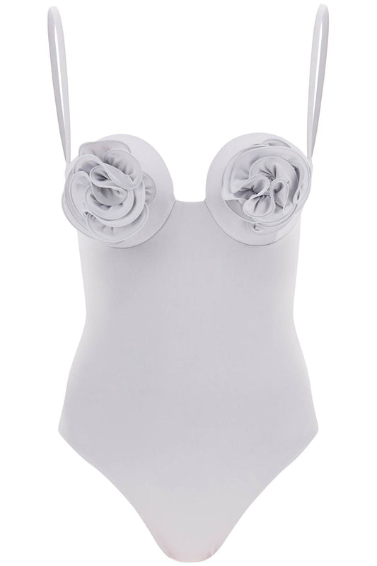 One-piece Flower Swims  - Grey