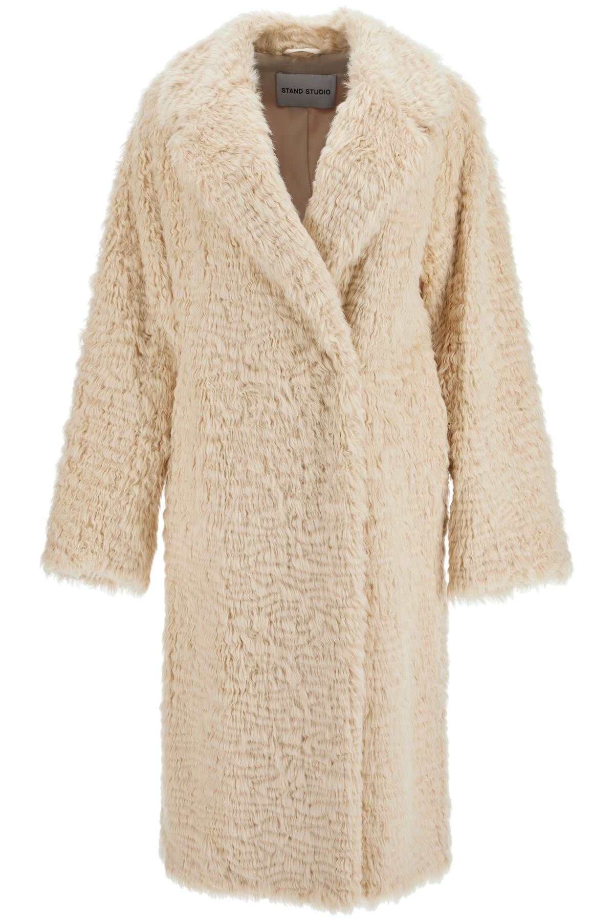 Nicole Faux Fur Coat  - Beige