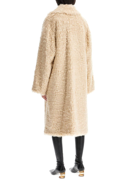 Nicole Faux Fur Coat  - Beige