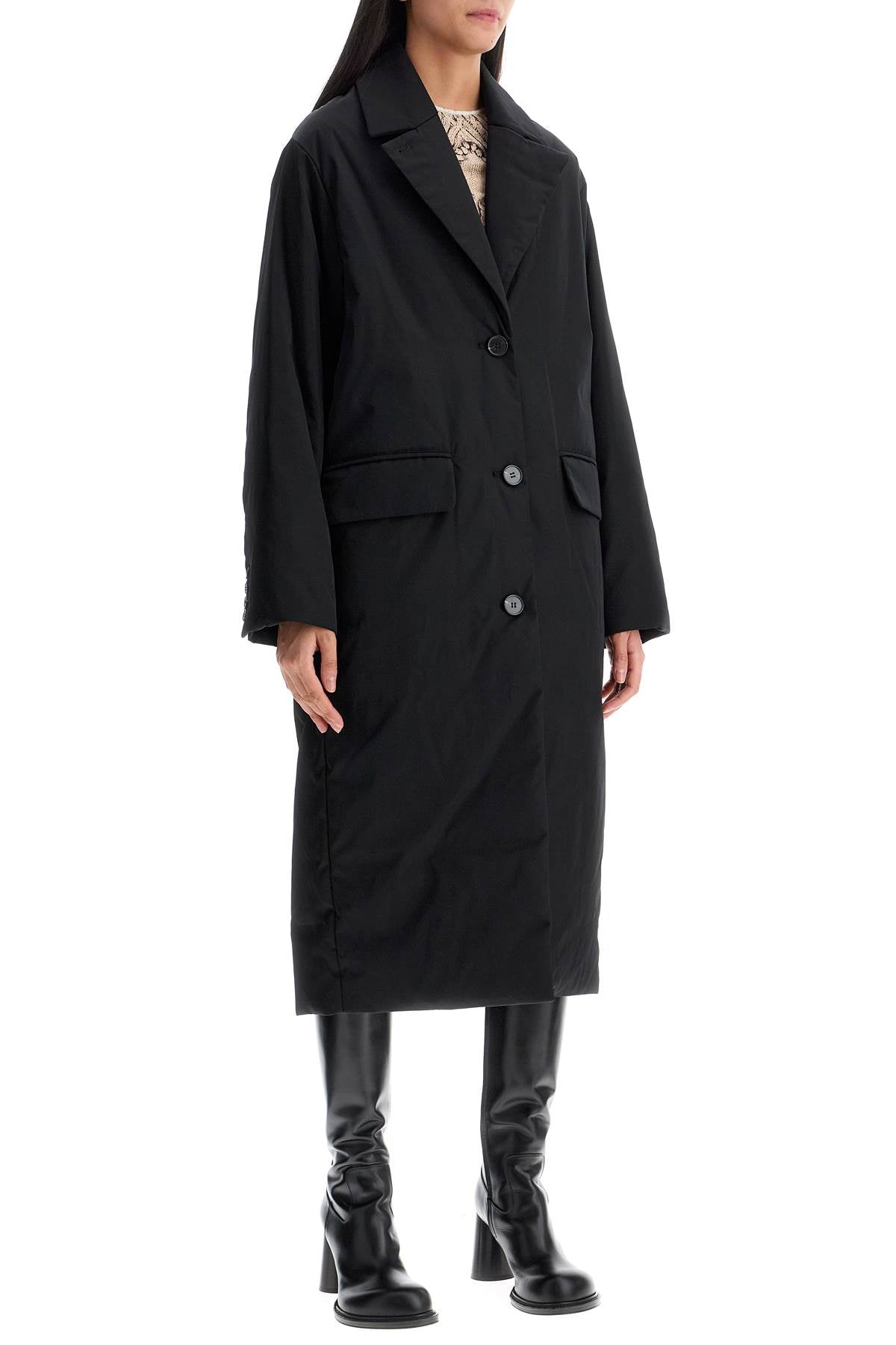 Melita Poly-twill Coat  - Black