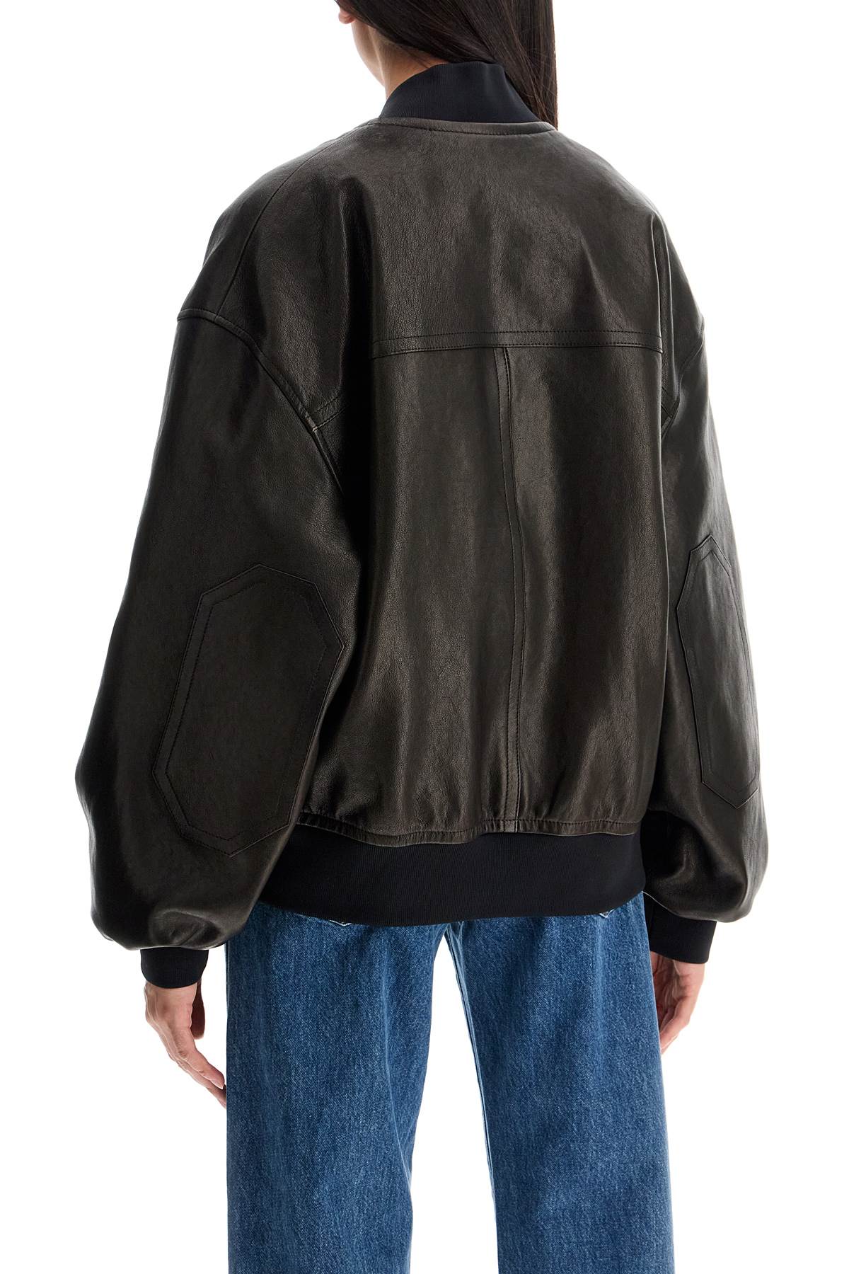 Leather Spence Bomber  - Brown